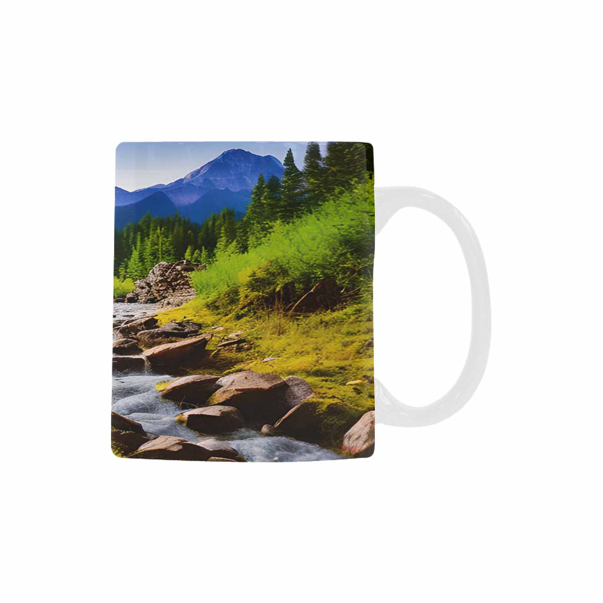 Rivers & Mountains Landscape mugs, set 1 design 2