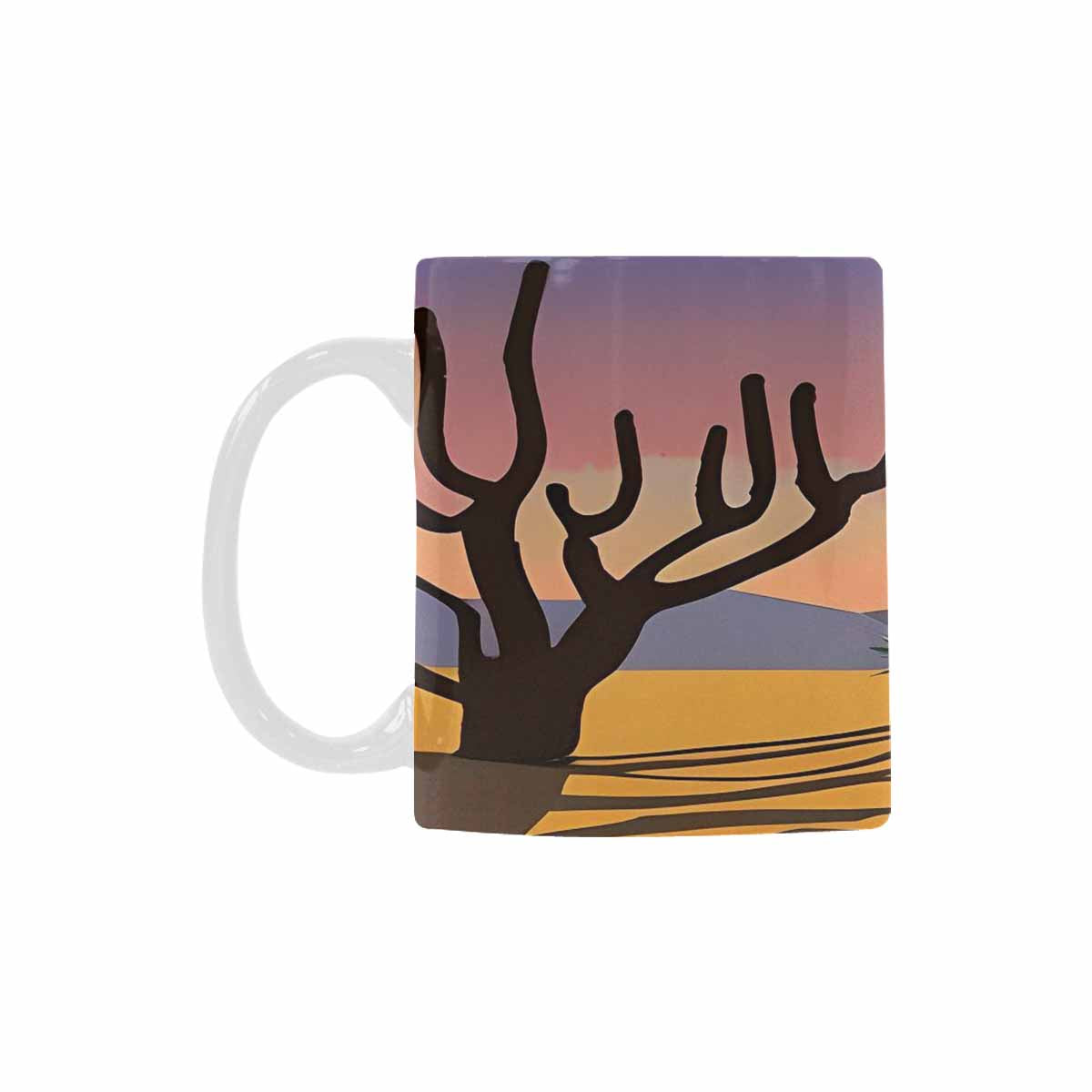 Coffee Mug, tea cup, desert scene, design 50