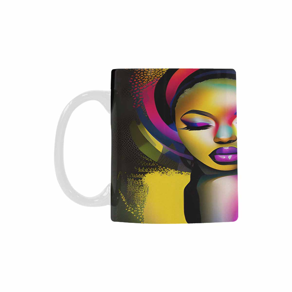 Quality Mug, coffee mug, tea cup, Black Faces, Set 1, design 32