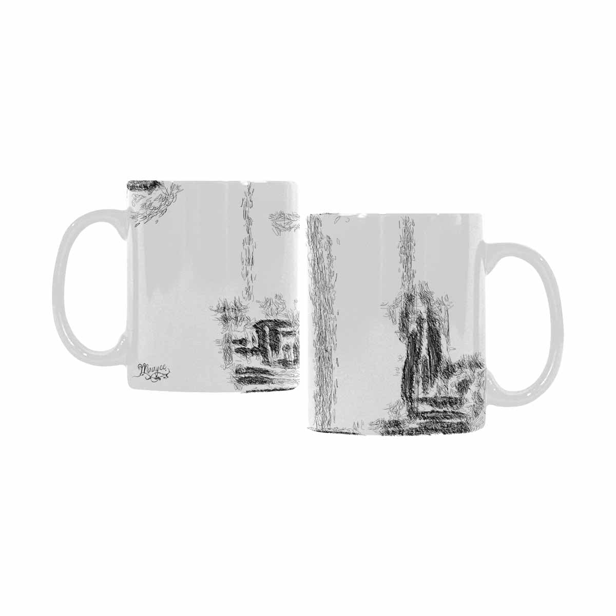 Quality Mug, coffee mug, tea cup, B & W Abstract, Set 1, design 144