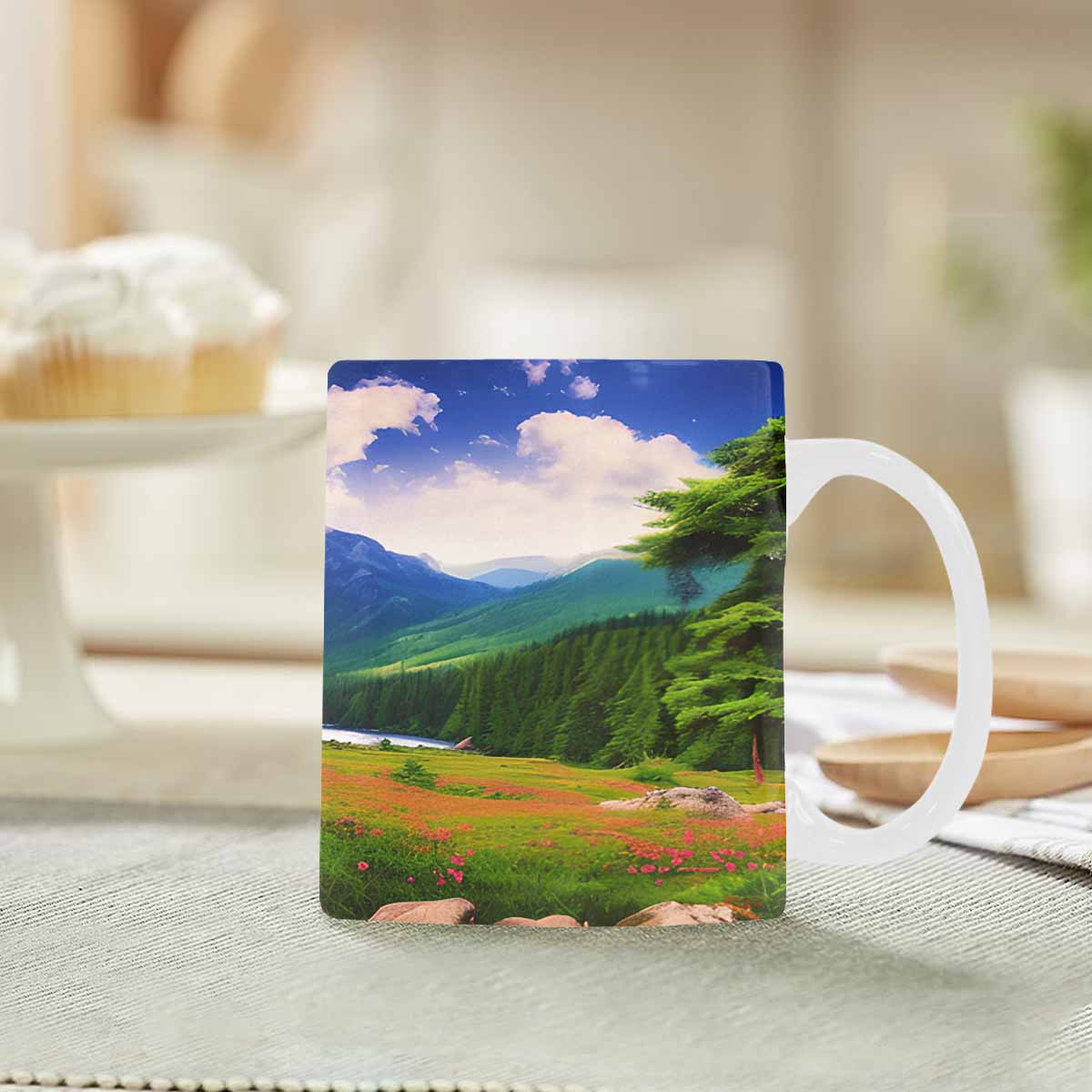 Rivers & Mountains Landscape mugs, set 1 design 20