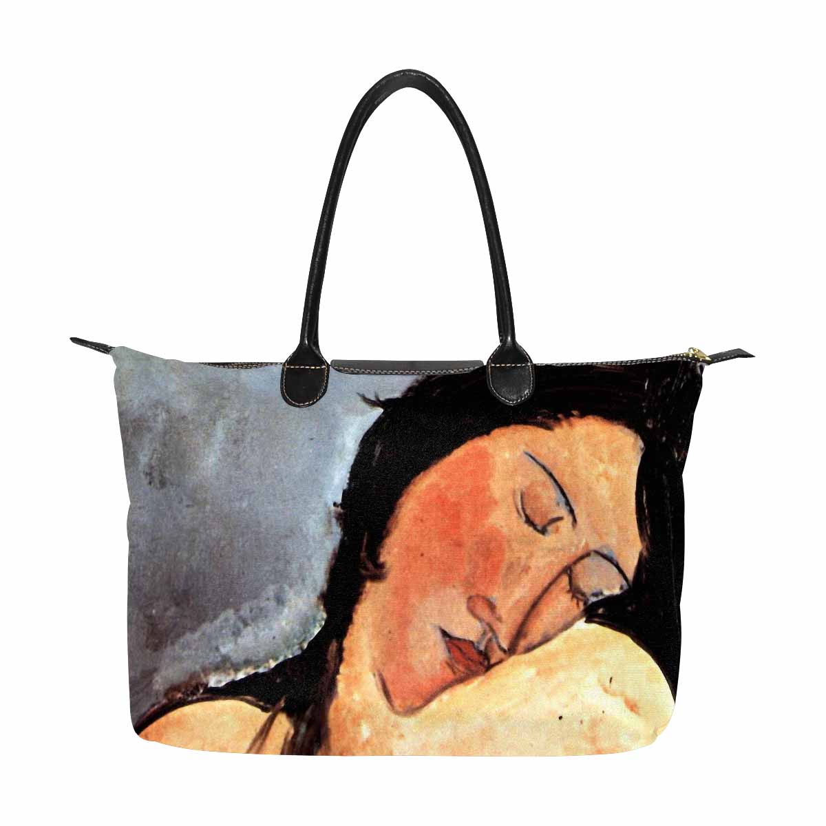 Classic handbag, Modigliani design, choice of 2 colors, Nude female