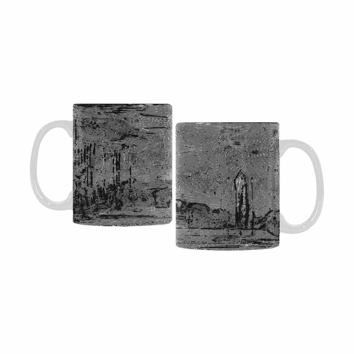 Quality Mug, coffee mug, tea cup, B & W Abstract, Set 1, design 59