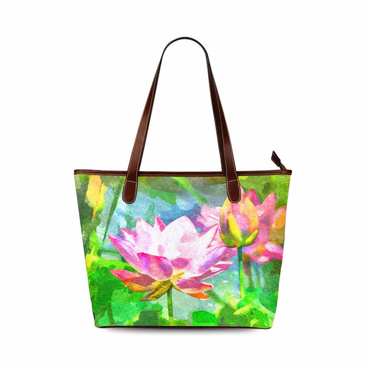 Classic Fabric handbag, watercolor floral, design 281