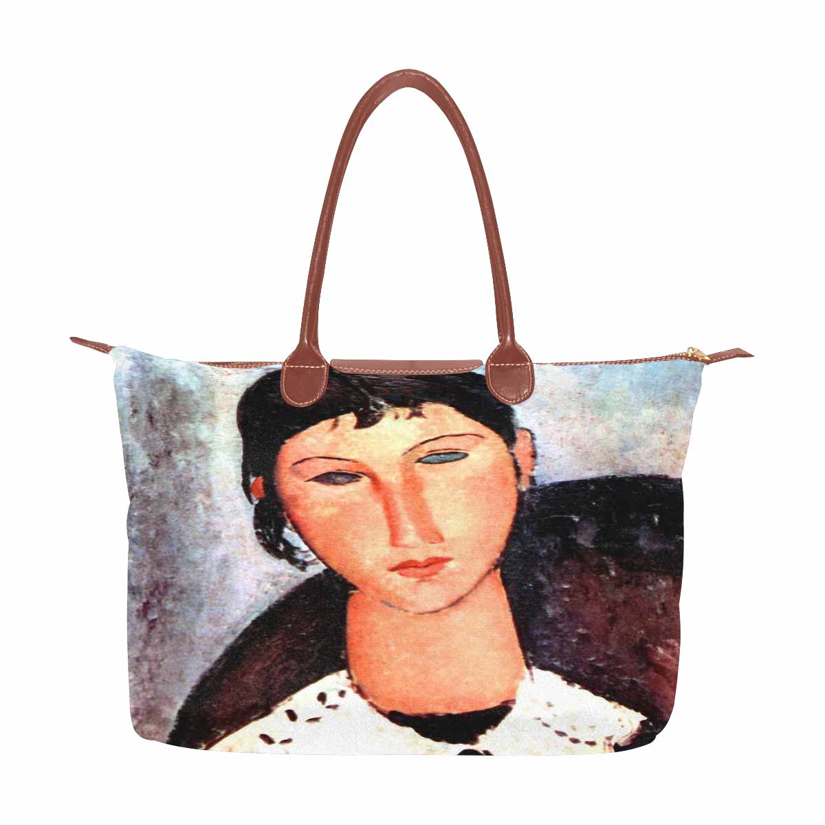 Classic handbag, Modigliani design, choice of 2 colors, Elvira