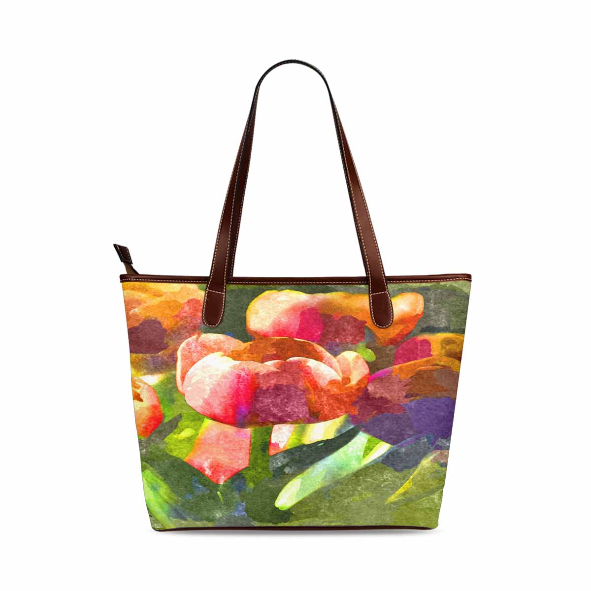 Classic Fabric handbag, watercolor floral, design 250