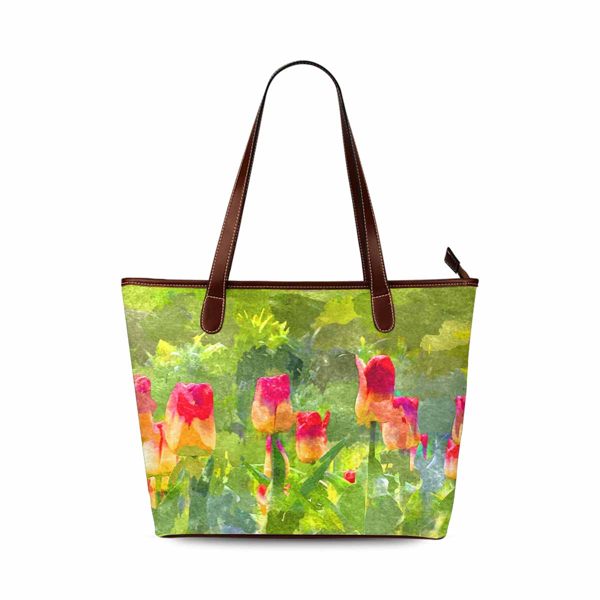 Classic Fabric handbag, watercolor floral, design 193