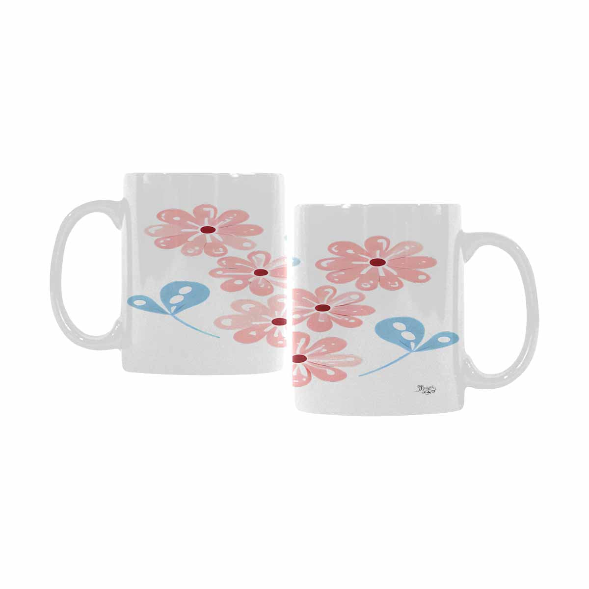 Quality Mug, coffee mug, tea cup, Bright florals, Set 2, design 19