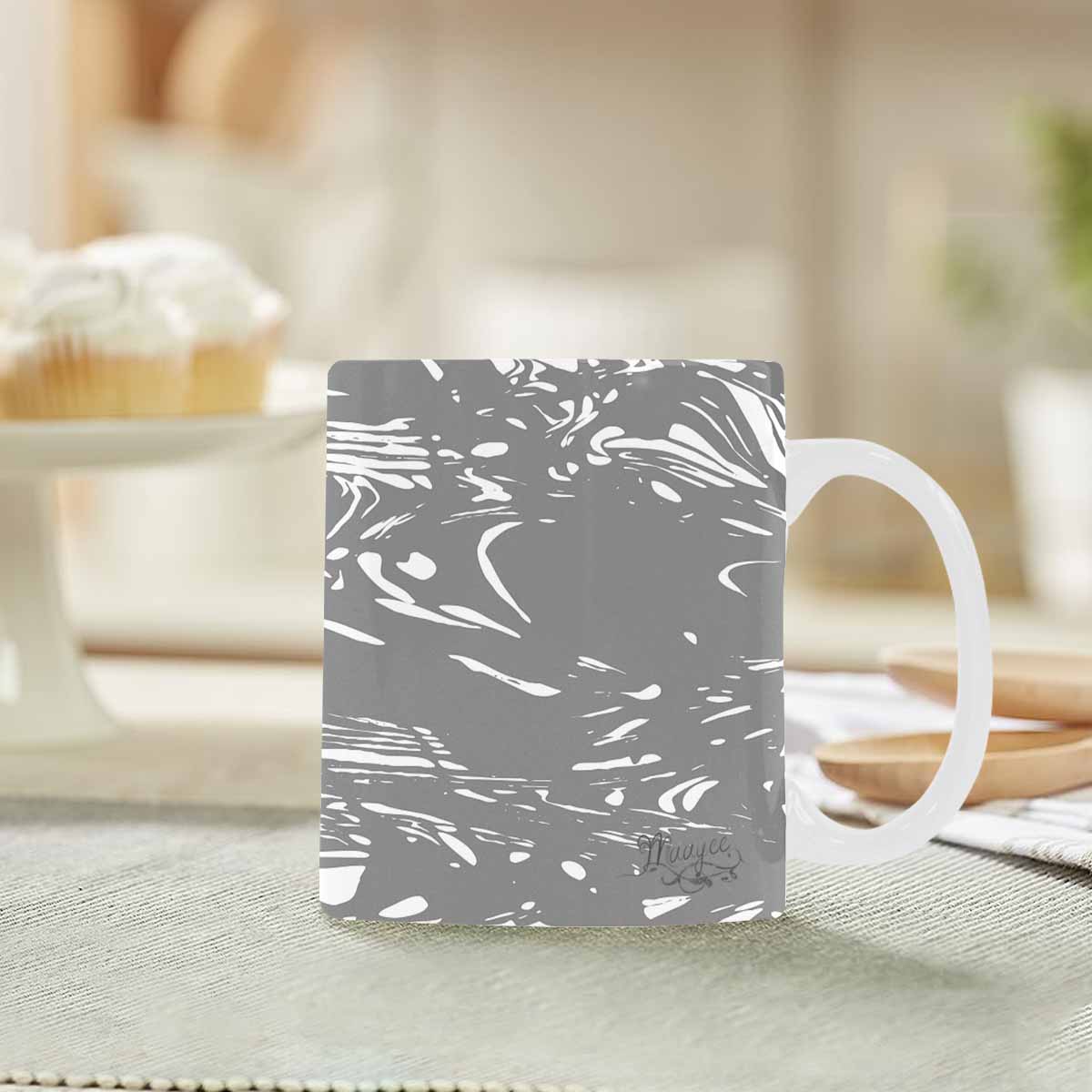 Quality Mug, coffee mug, tea cup, B & W Abstract, Set 1, design 117