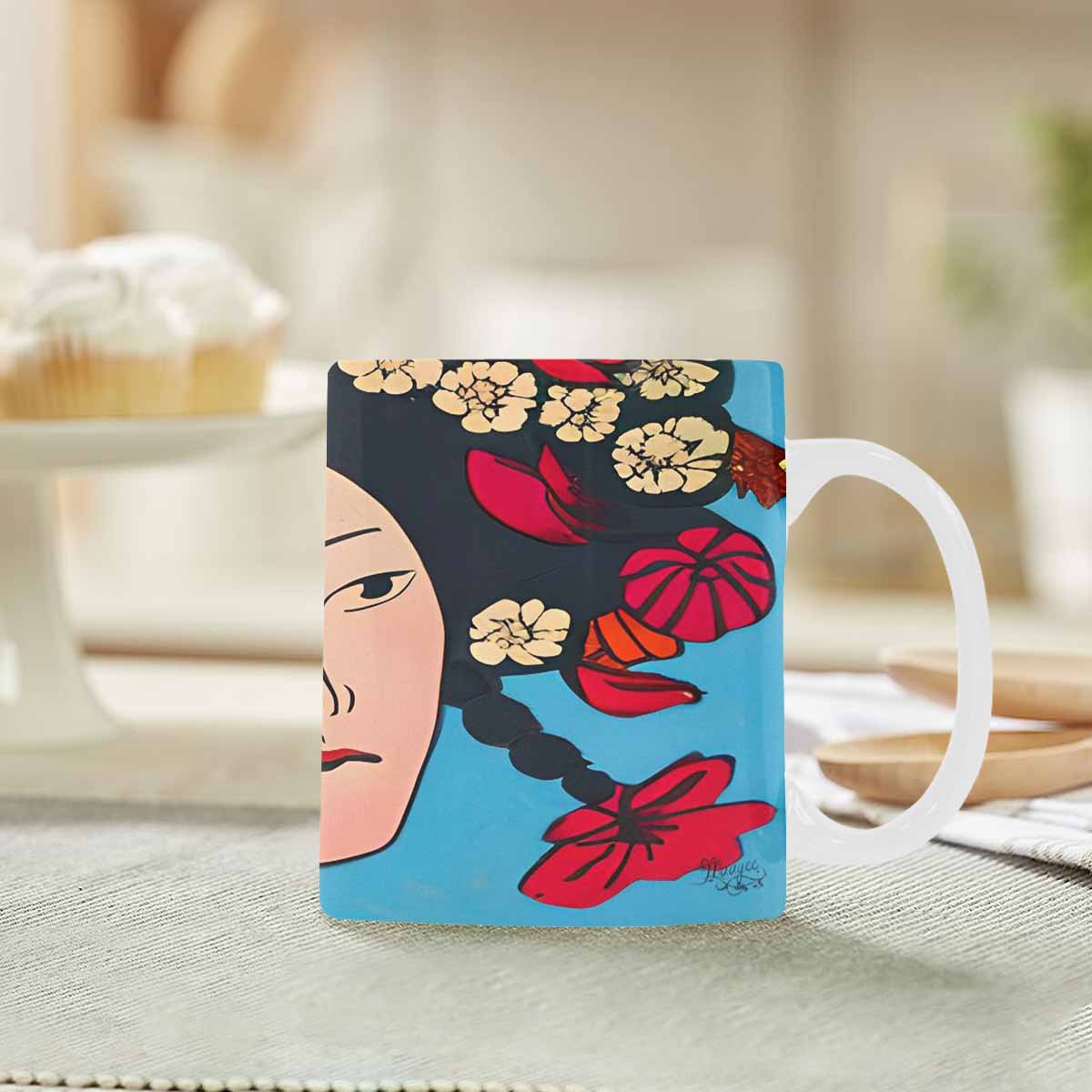 Quality Mug, coffee mug, tea cup, Asian Faces, Design 48