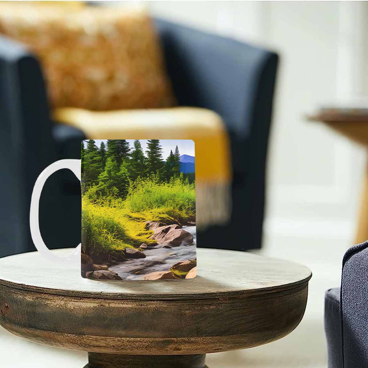 Rivers & Mountains Landscape mugs, set 1 design 2