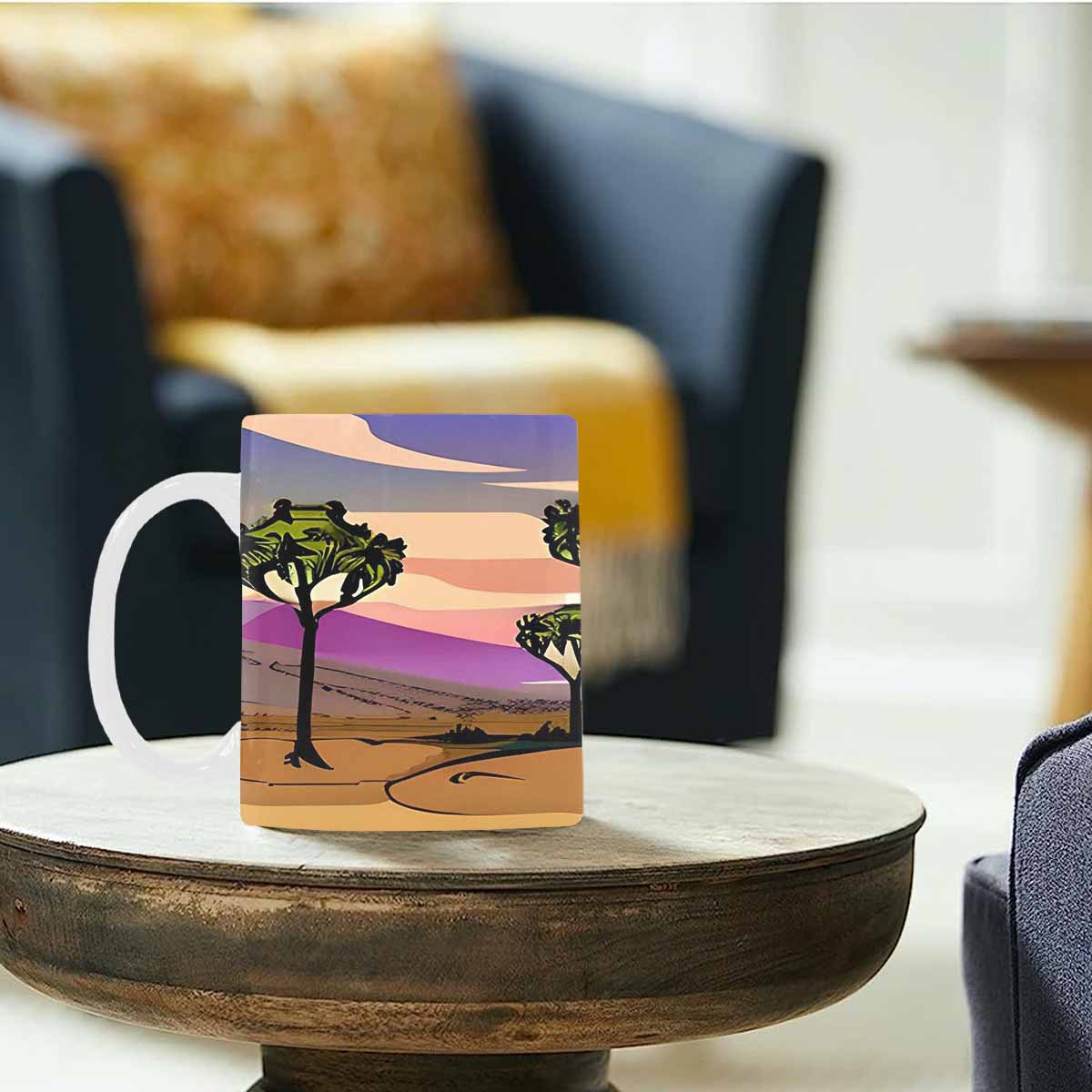 Coffee Mug, tea cup, desert scene, design 35