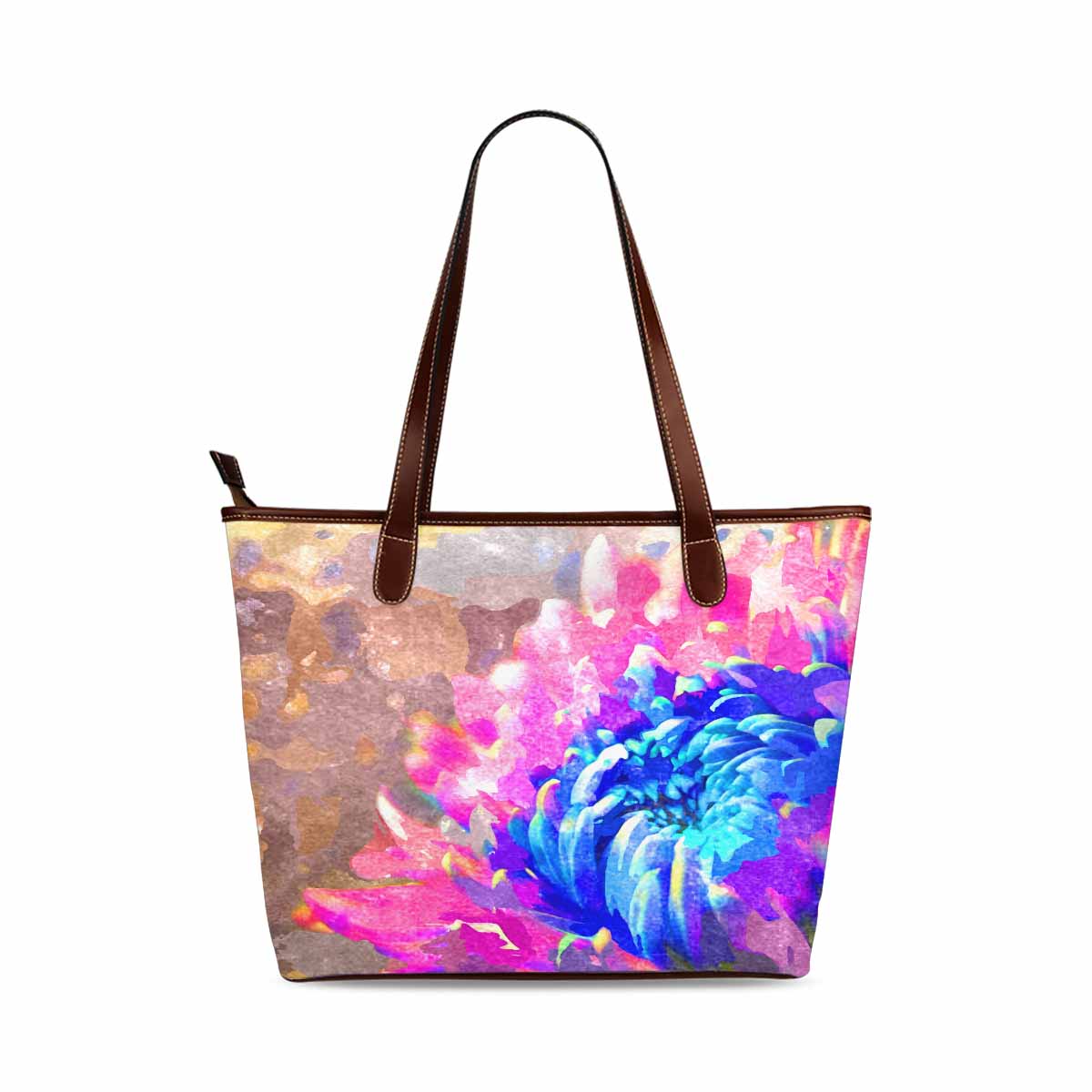 Classic Fabric handbag, watercolor floral, design 30