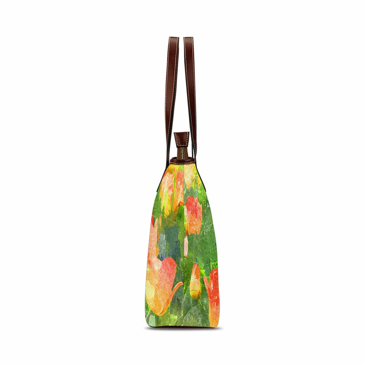 Classic Fabric handbag, watercolor floral, design 261