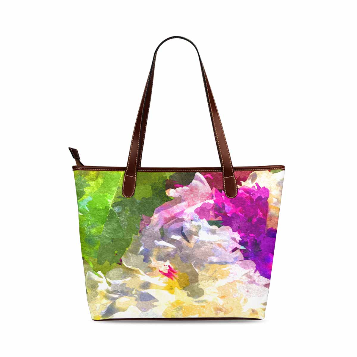 Classic Fabric handbag, watercolor floral, design 82