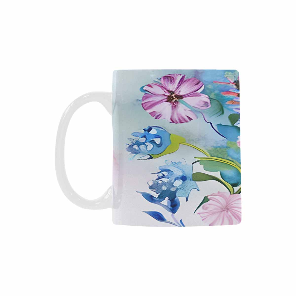 USA made Quality Mug, coffee mug, tea cup, Bright florals, Set 1, Design 20