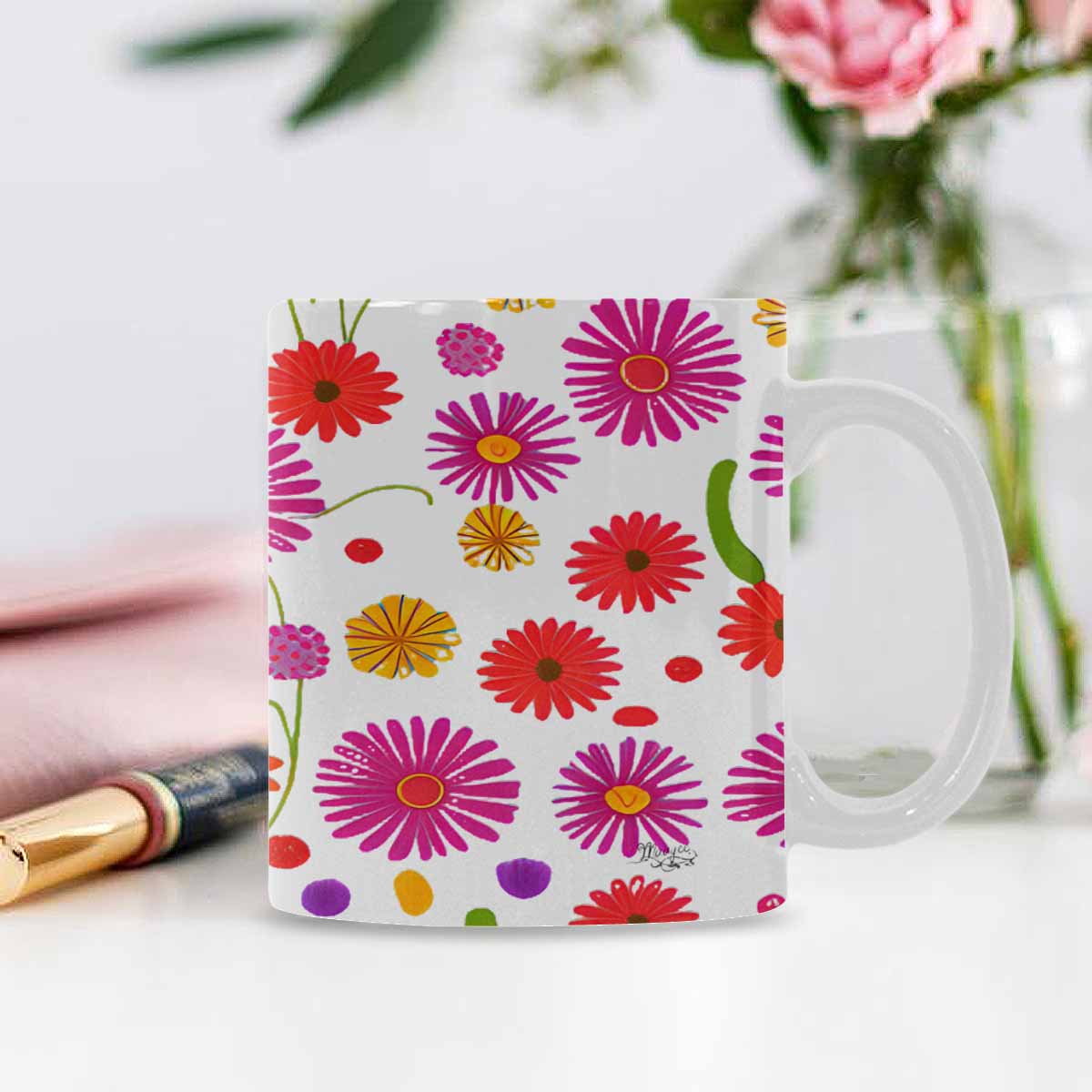 Quality Mug, coffee mug, tea cup, Set 1A, Mixed Floral design 17