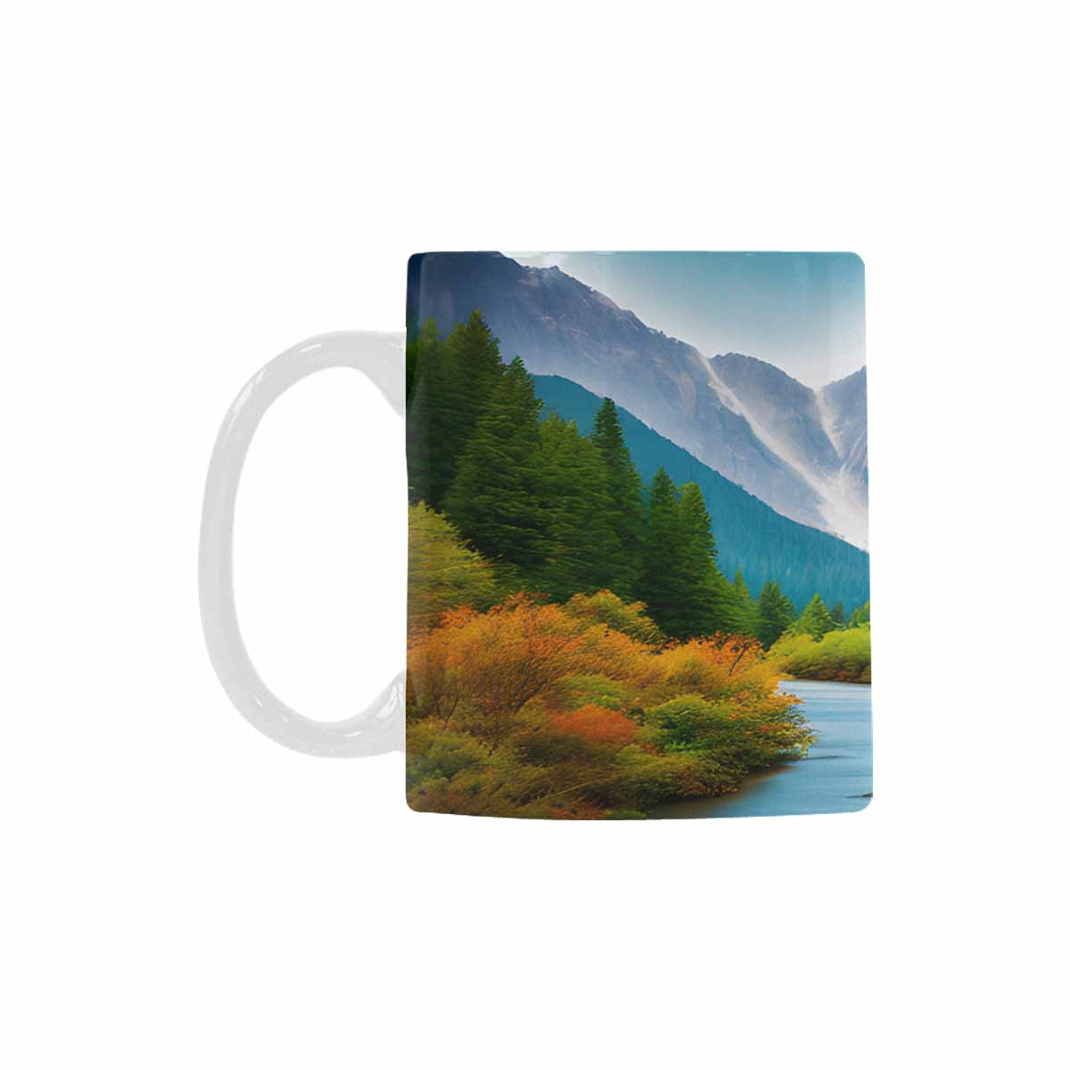 Rivers & Mountains Landscape mugs, set 1 design 22