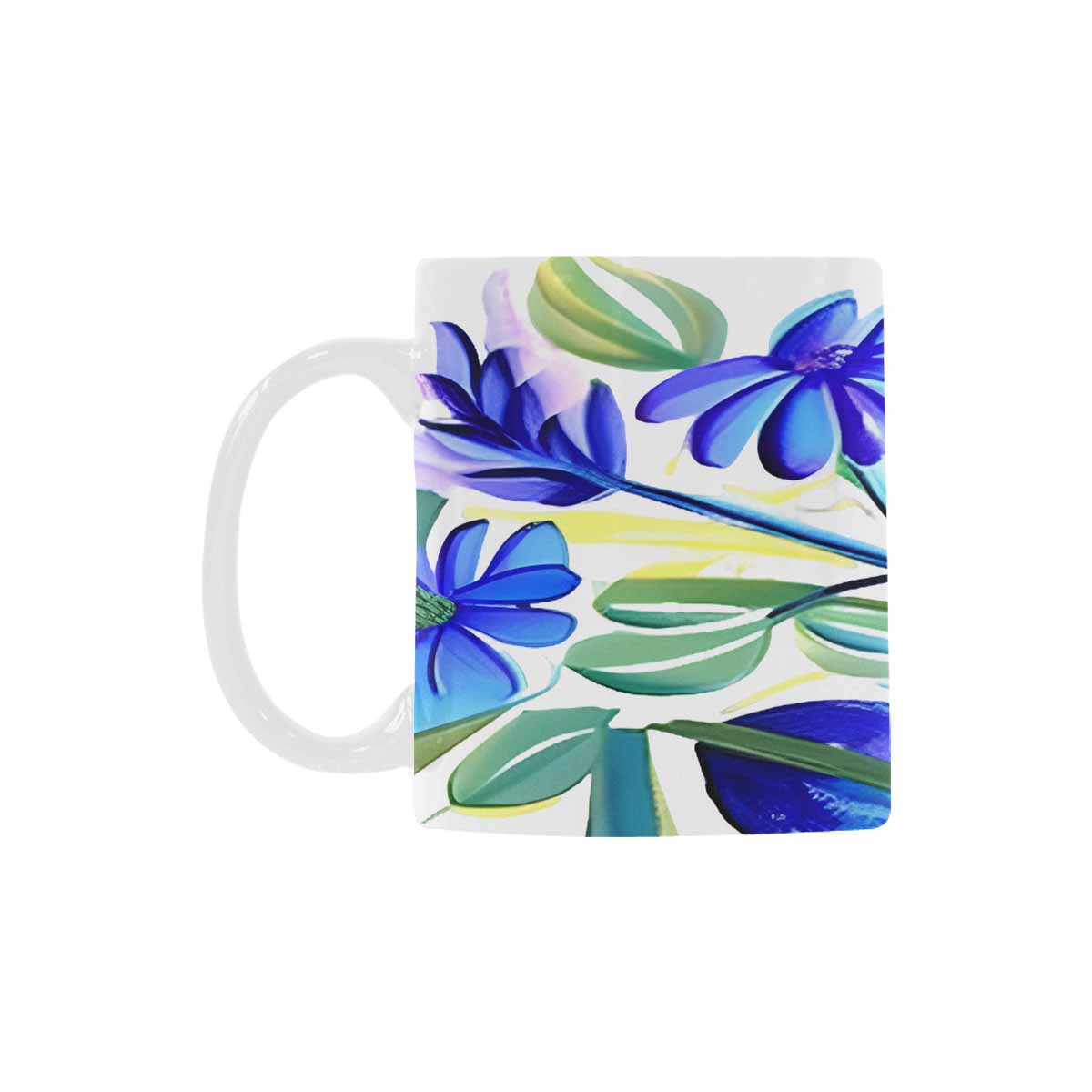 USA made Quality Mug, coffee mug, tea cup, Bright florals, Set 1A, Design 58