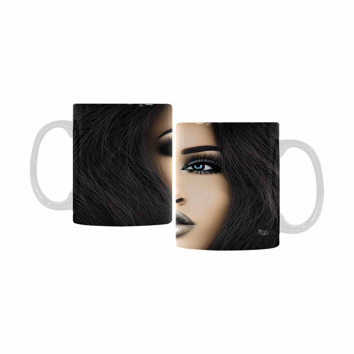 Quality Mug, coffee mug, tea cup, Black Faces, Set 1, design 30