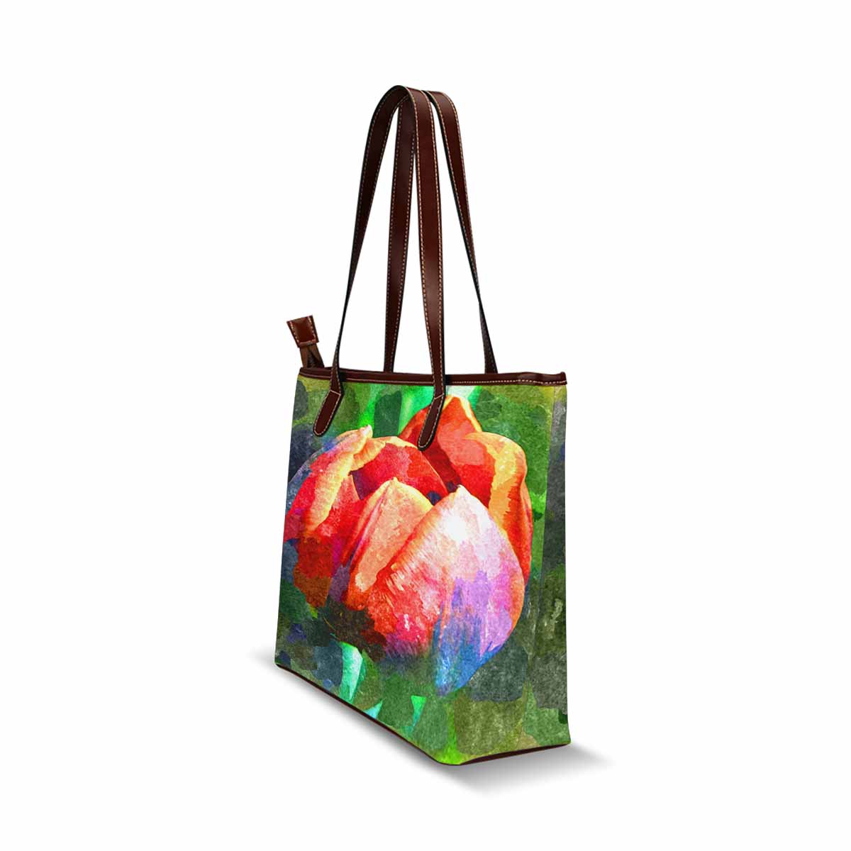 Classic Fabric handbag, watercolor floral, design 246