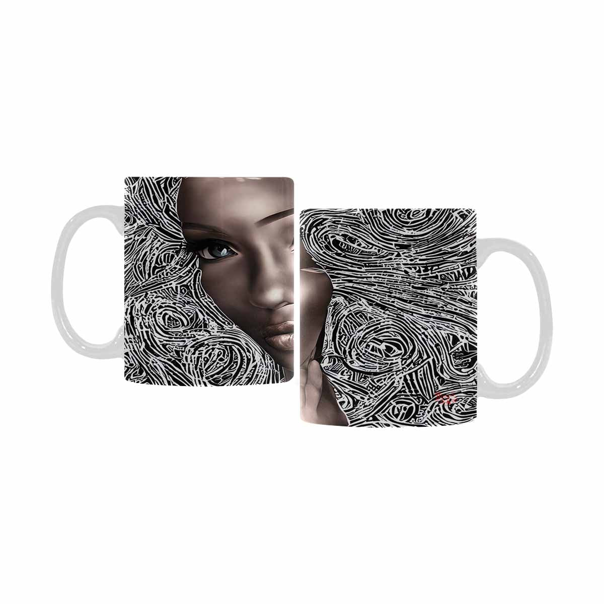 Quality Mug, coffee mug, tea cup, Black Faces, Set 1, design 13