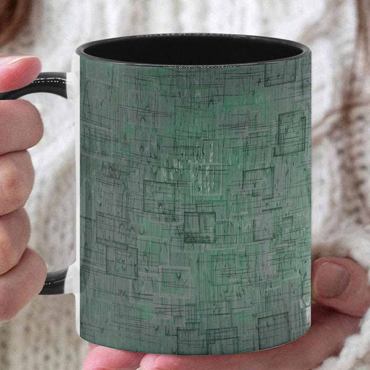 Coffee Mug, tea cup, black core, abstract, design 50