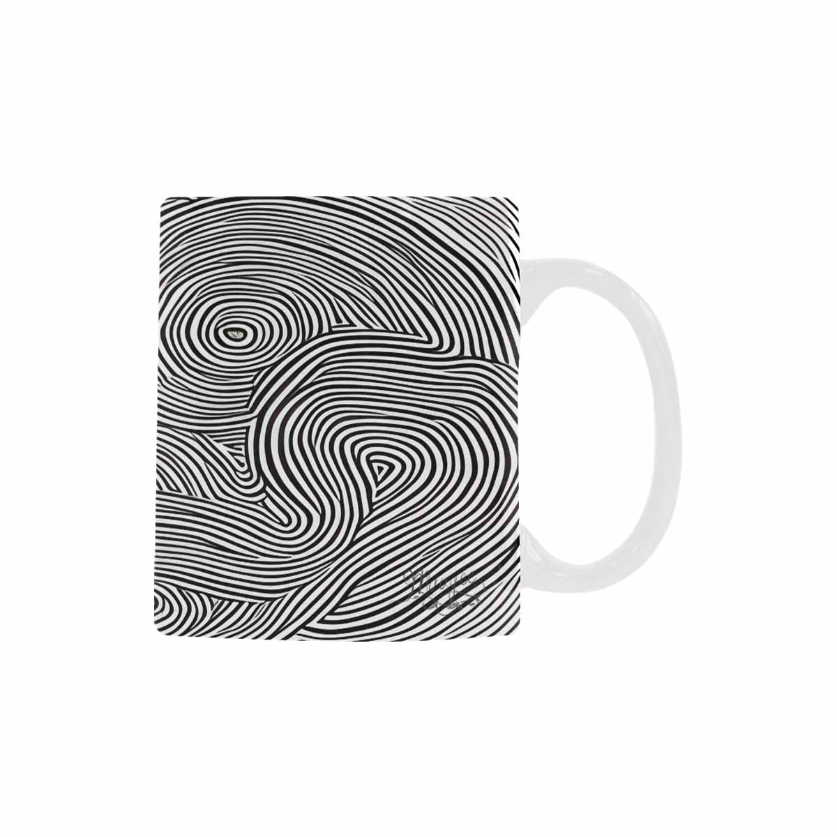 Quality Mug, coffee mug, tea cup, B & W Abstract, Set 1, design 30