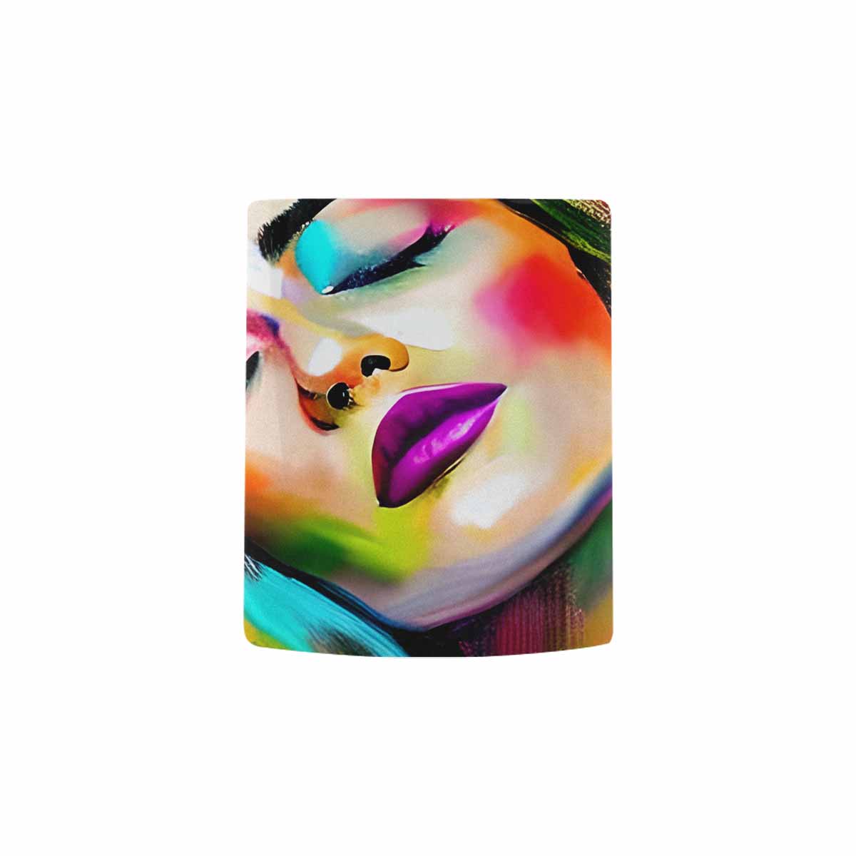 USA, Color Coffee Mug, tea cup, caucasian Face, design 24