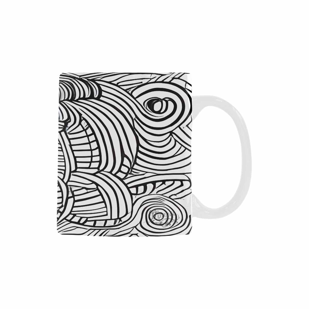 Quality Mug, coffee mug, tea cup, B & W Abstract, Set 1, design 40