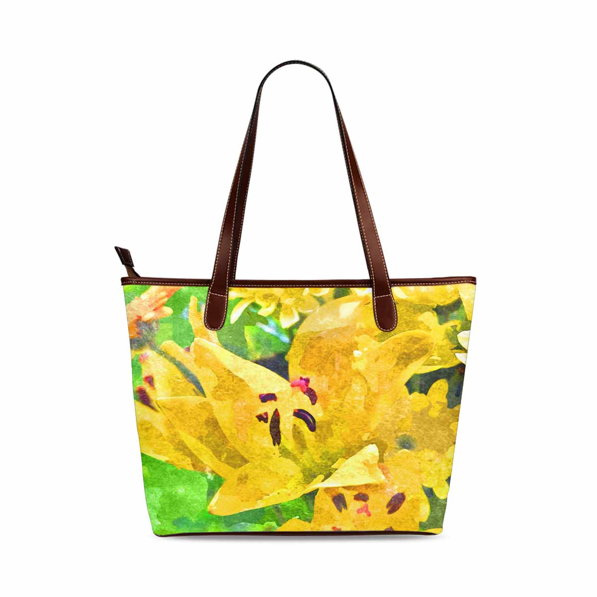 Classic Fabric handbag, watercolor floral, design 148