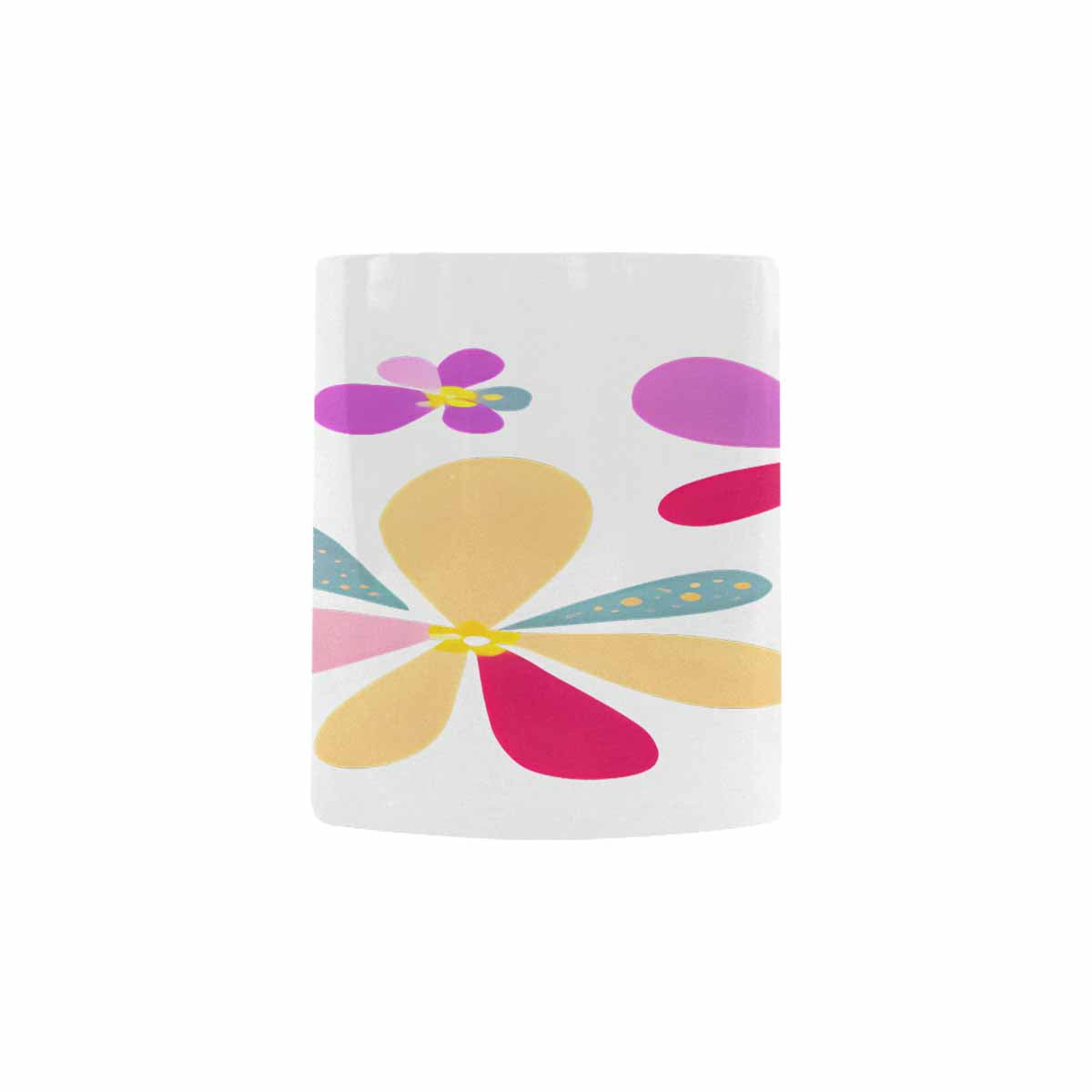 USA made Quality Mug, coffee mug, tea cup, Bright florals, Set 2, design 49