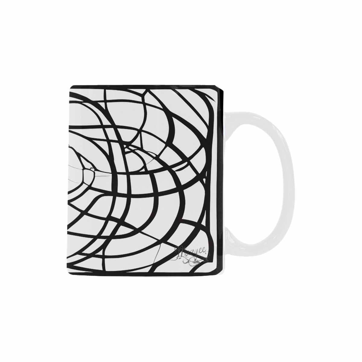 Quality Mug, coffee mug, tea cup, B & W Abstract, Set 1, design 39