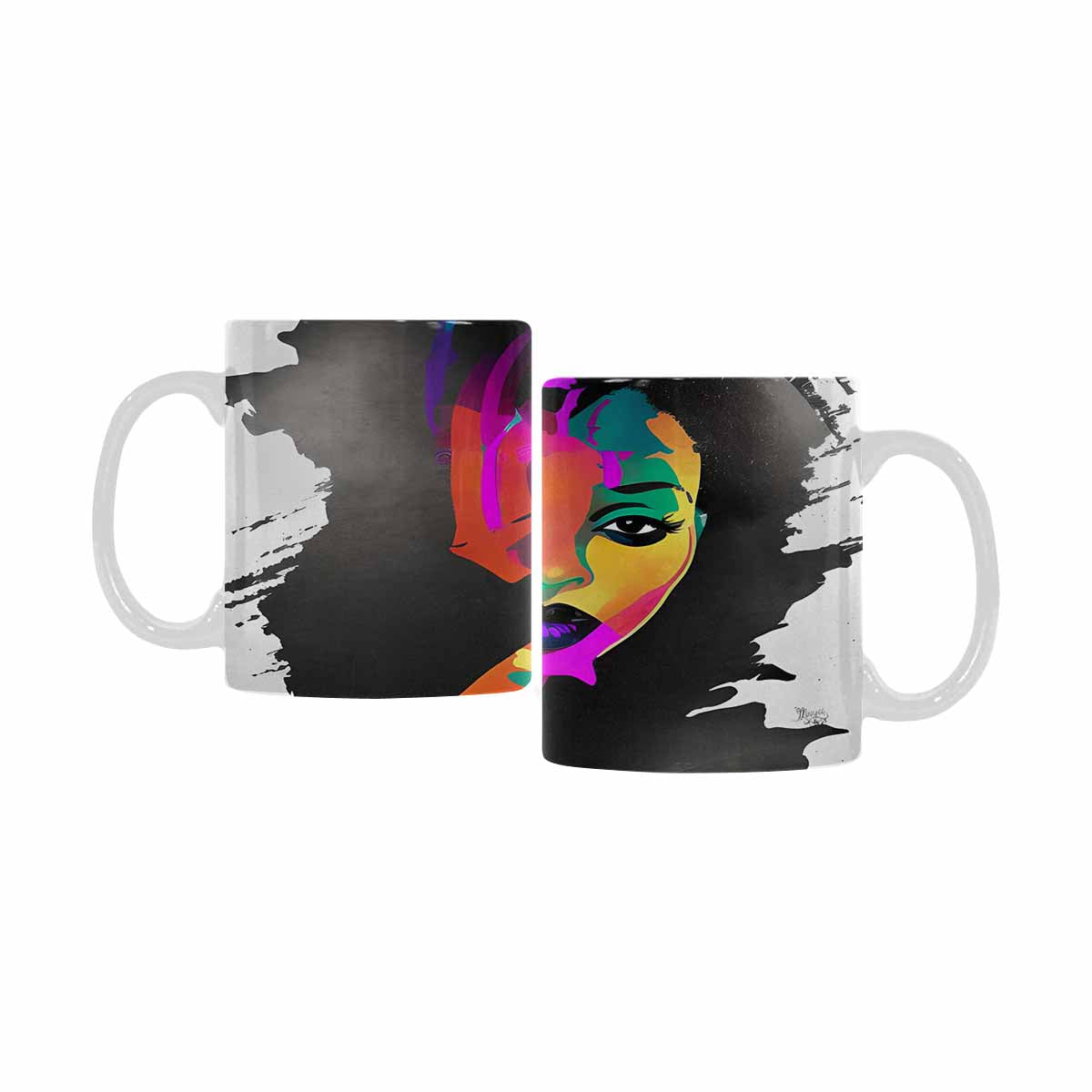 Quality Mug, coffee mug, tea cup, Black Faces, Set 1, design 57