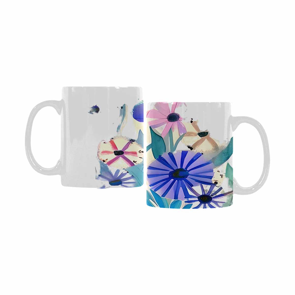 Quality Mug, coffee mug, tea cup, Bright florals, Set 1A, Design 48