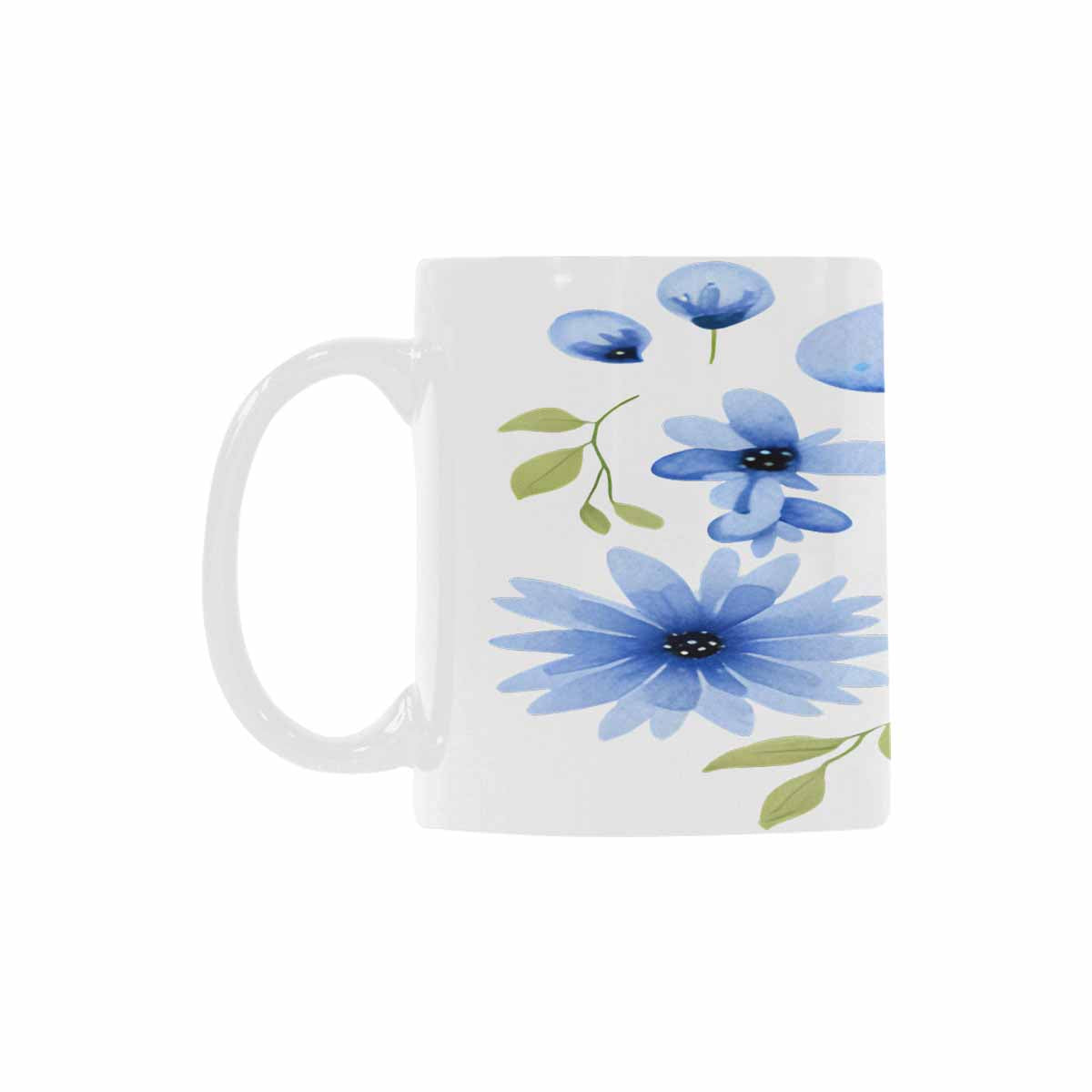 USA made Quality Mug, coffee mug, tea cup, Bright florals, Set 2, design 46