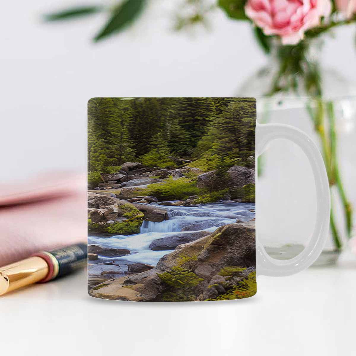 Rivers & Mountains Landscape mugs, set 1 design 3