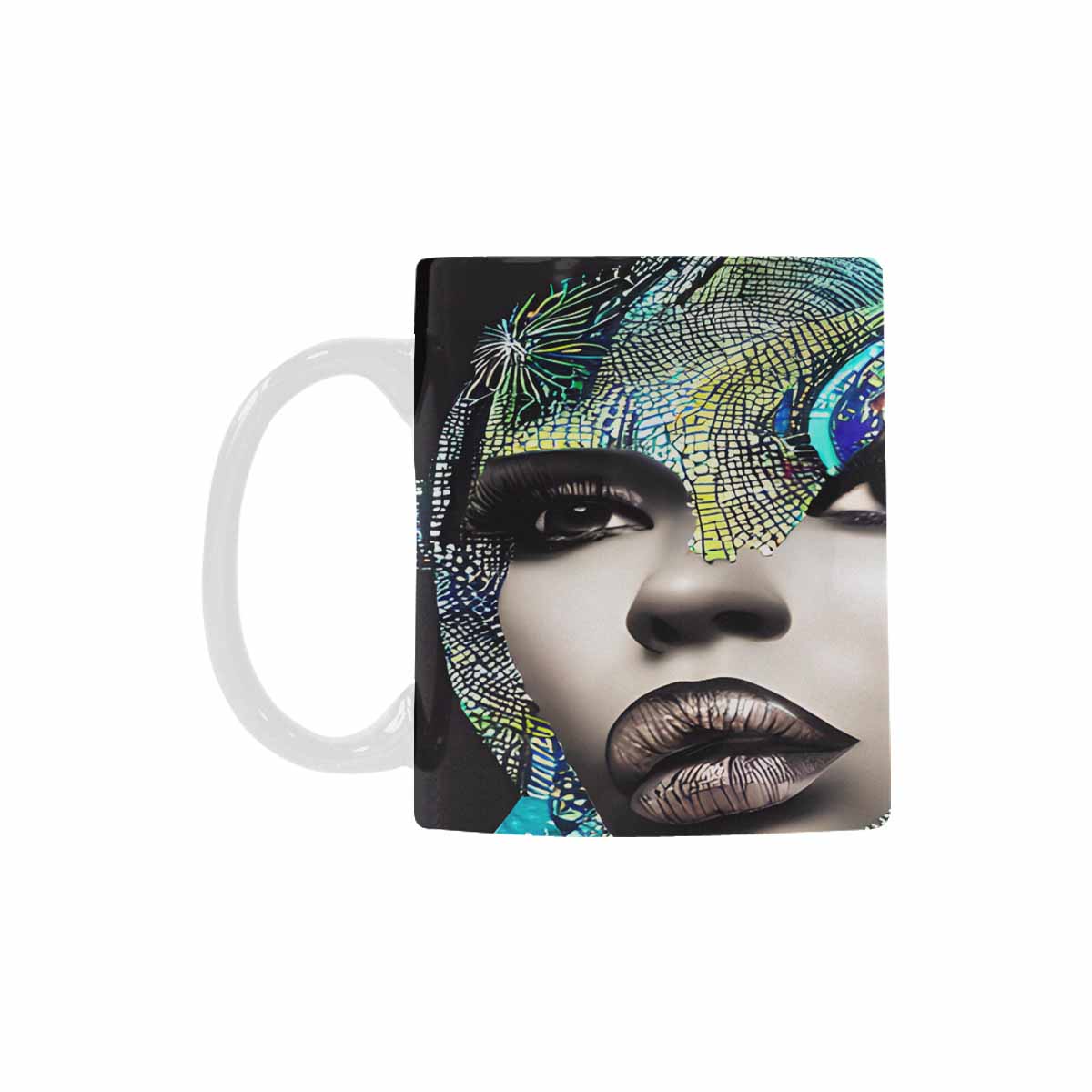 Quality Mug, coffee mug, tea cup, Black Faces, Set 1, design 35