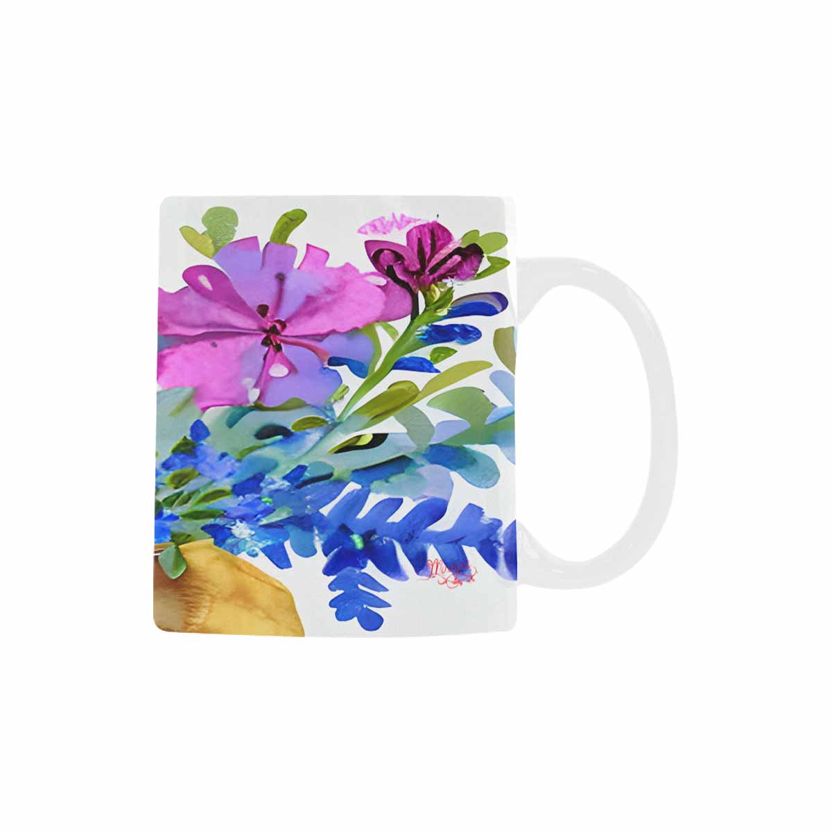 USA made Quality Mug, coffee mug, tea cup, Bright florals, Set 1, Design 38