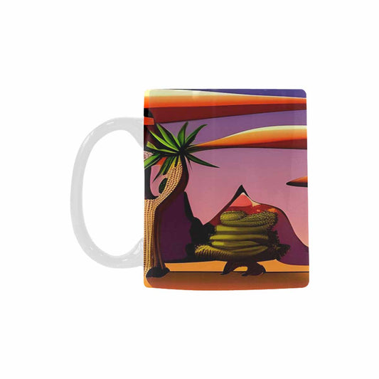 Coffee Mug, tea cup, desert scene, design 55