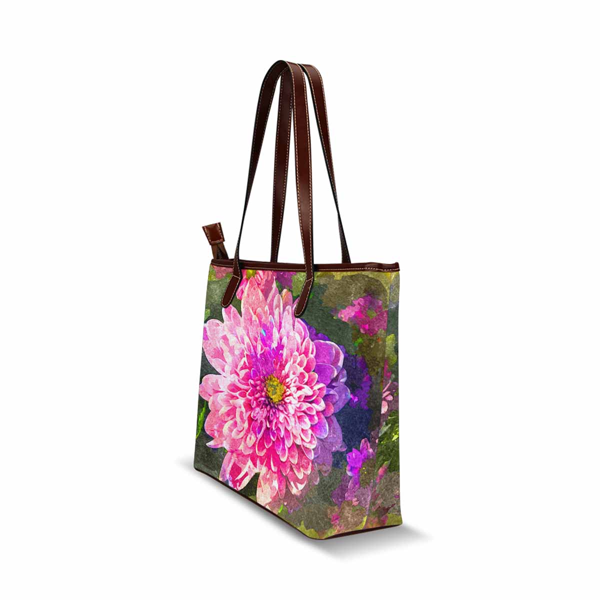 Classic Fabric handbag, watercolor floral, design 42