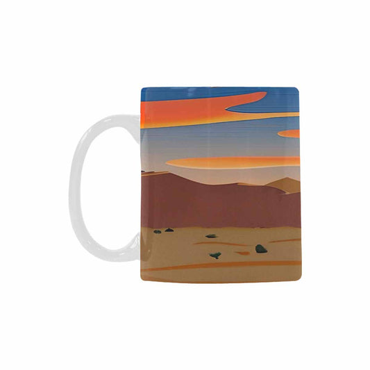 Coffee Mug, tea cup, desert scene, design 82