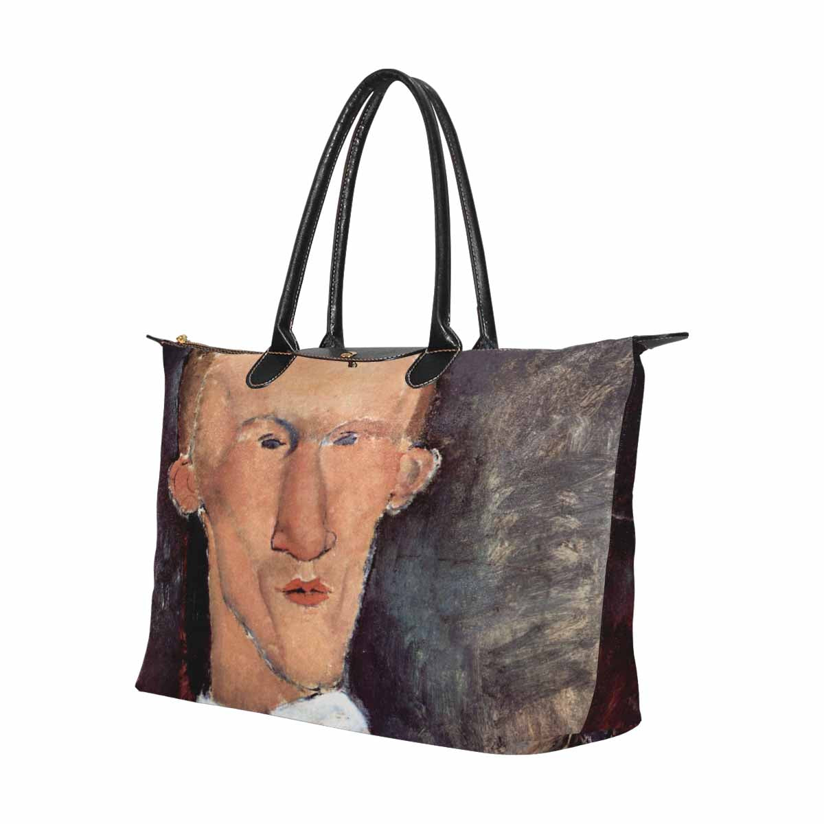 Classic handbag, Modigliani design, choice of 2 colors, Portrait of Cendras