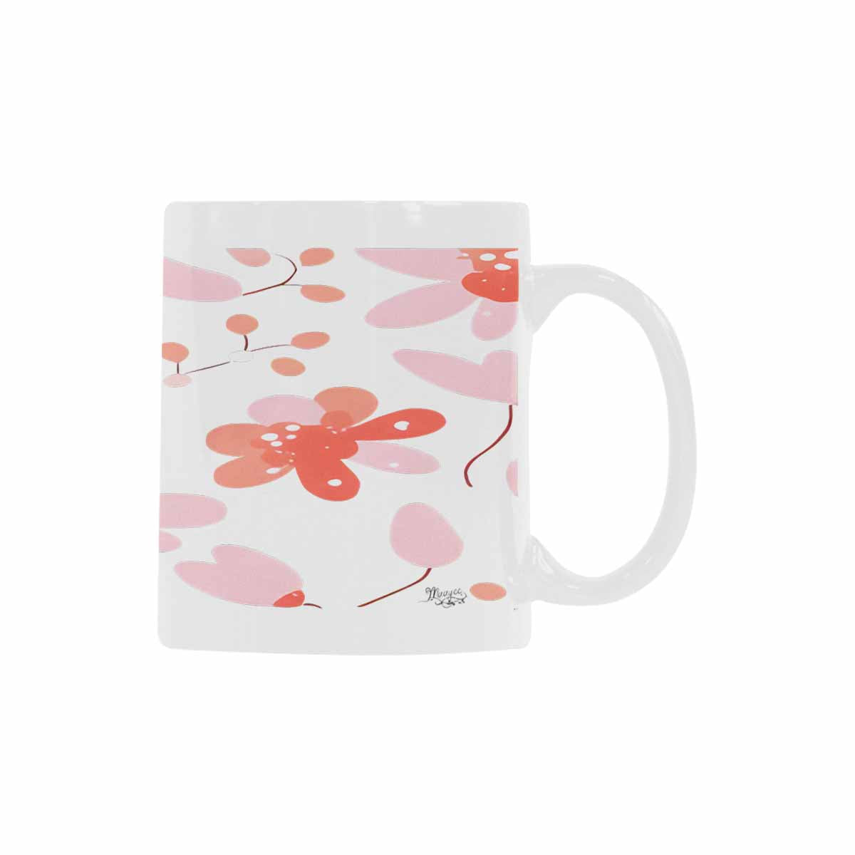 Quality Mug, coffee mug, tea cup, Bright florals, Set 2, design 4