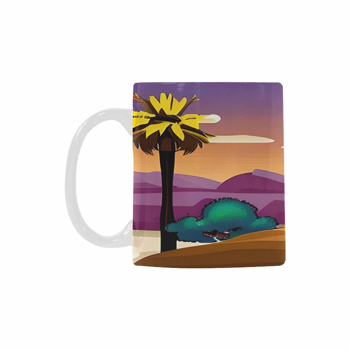 Coffee Mug, tea cup, desert scene, design 72