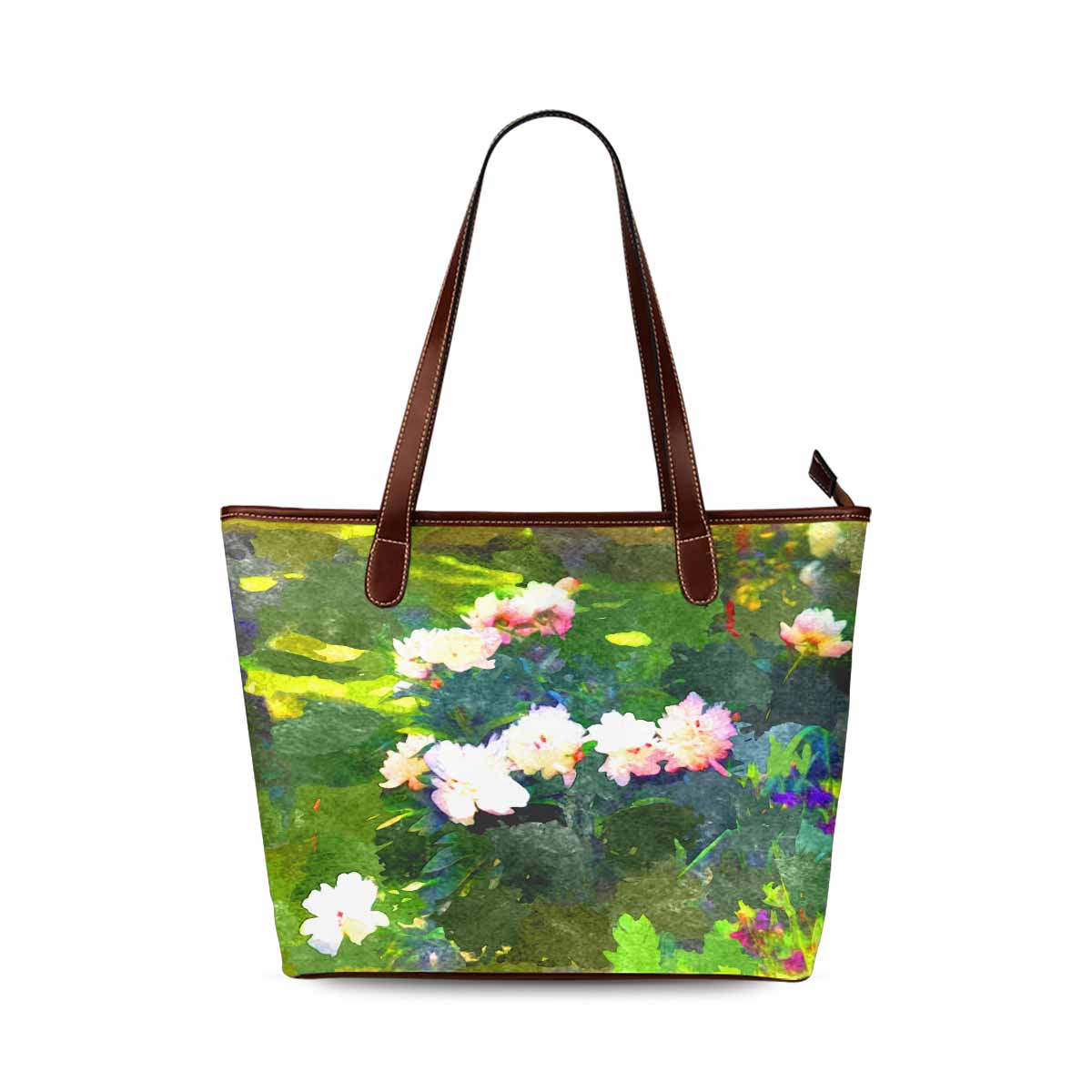 Classic Fabric handbag, watercolor floral, design 98