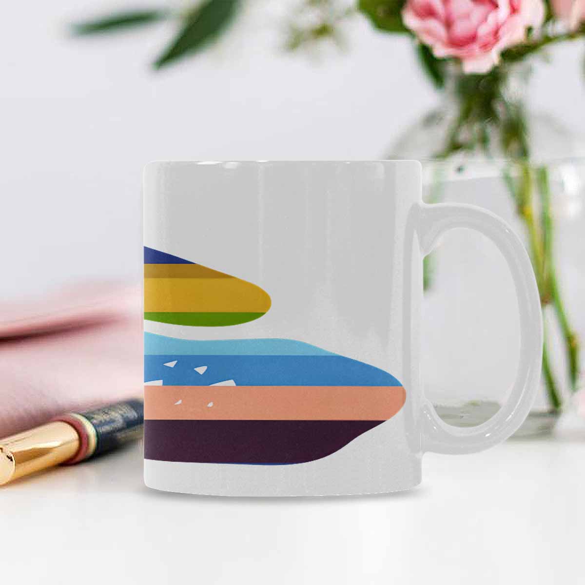 Quality Mug, coffee mug, tea cup, Bold Abstract, Set 1, design 5