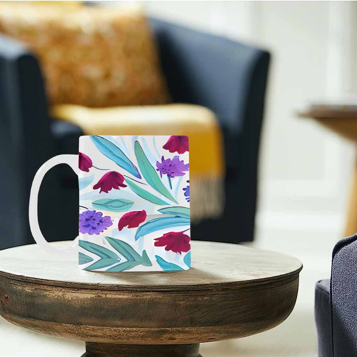 Quality Mug, coffee mug, tea cup, Bright florals, Set 1A, Design 29