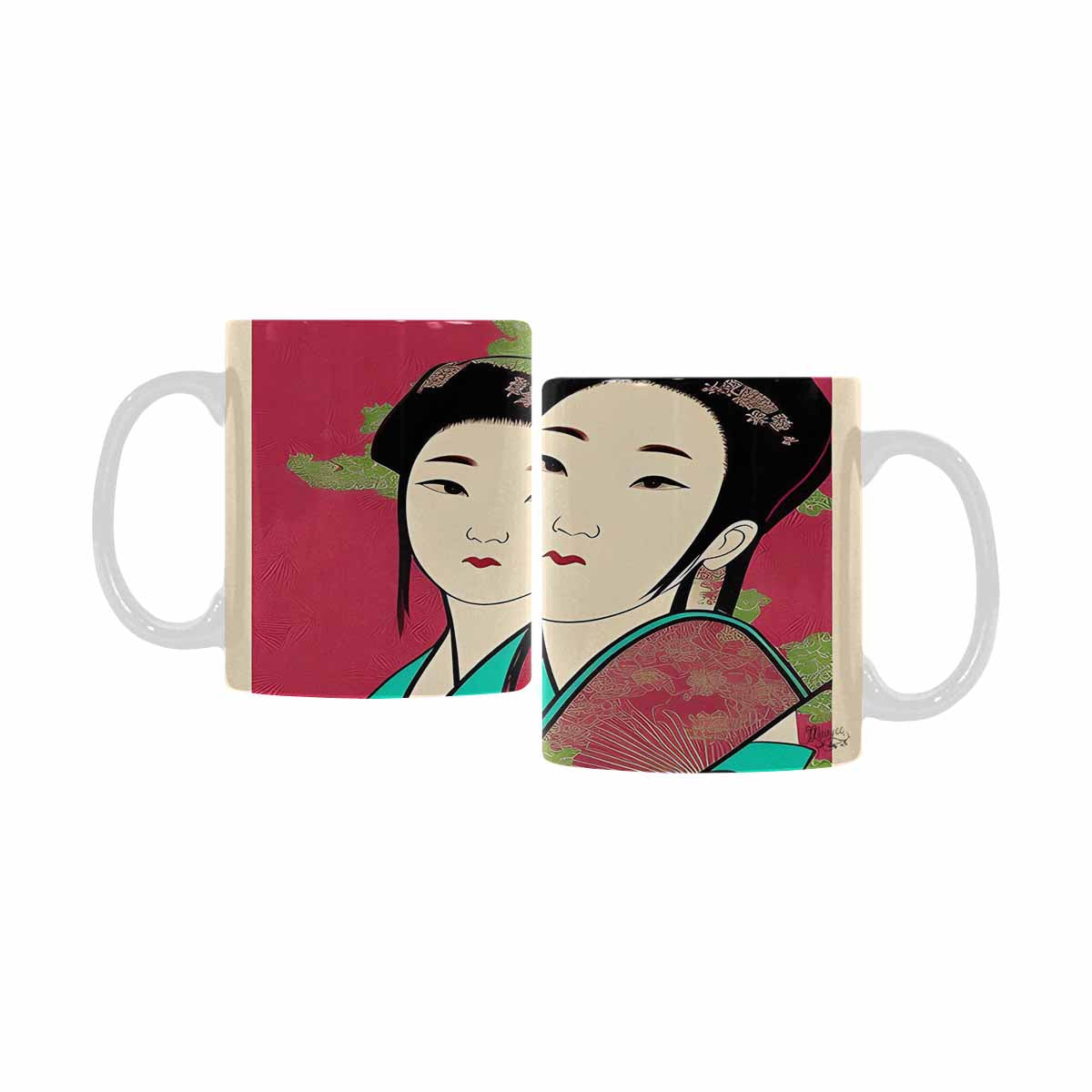 Quality Mug, coffee mug, tea cup, Asian Faces, Design 27