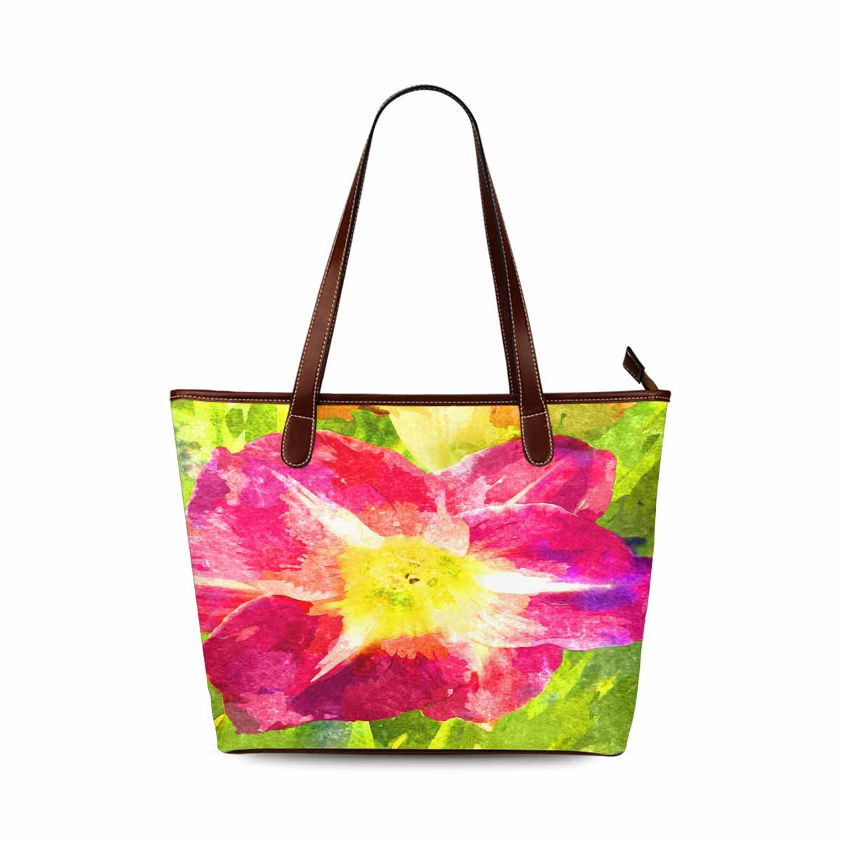 Classic Fabric handbag, watercolor floral, design 65